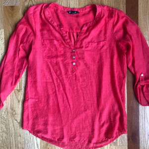 Express Red Long Sleeve Shirt